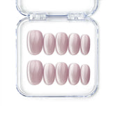 Lilac Glow light pink cat eye press on nails from naillover, handmade Singapore press on nails with shimmering finish