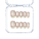 Pearl Glow handmade press on nails by Naillover — nude base with subtle pearly shine, part of the Singapore press on nails collection.