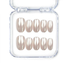 Naillover Soft Sparkle handmade press on nails in iridescent finish, Singapore press on nails