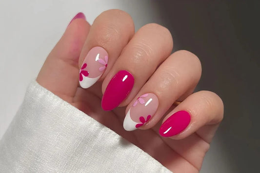 Trendy pink press-on nails in Singapore 2025 featuring cat eye, Y2K, beachy, and minimalist French designs for every style and occasion.