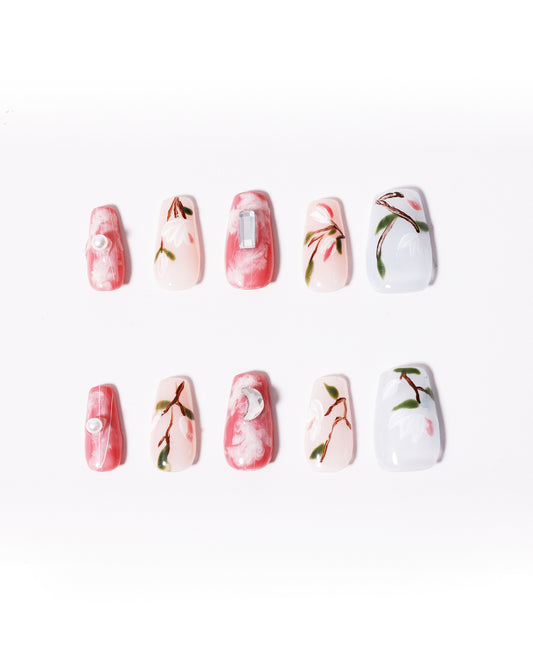 Mag Painted Florals - Short Coffin