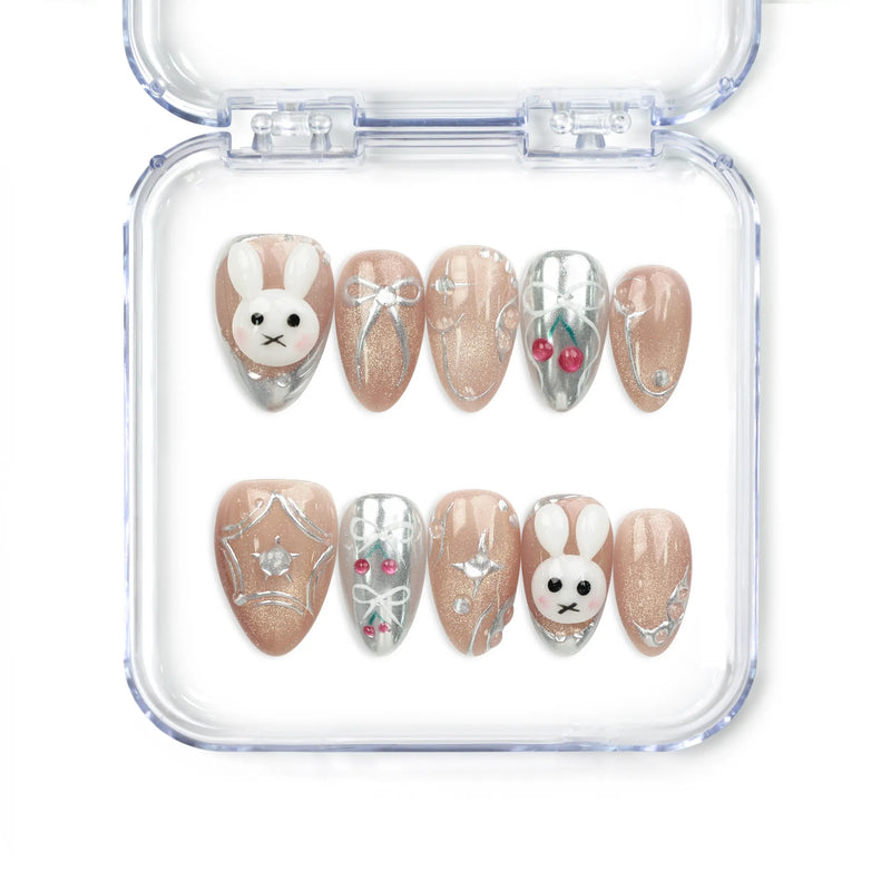 Silver Glitter Bunny