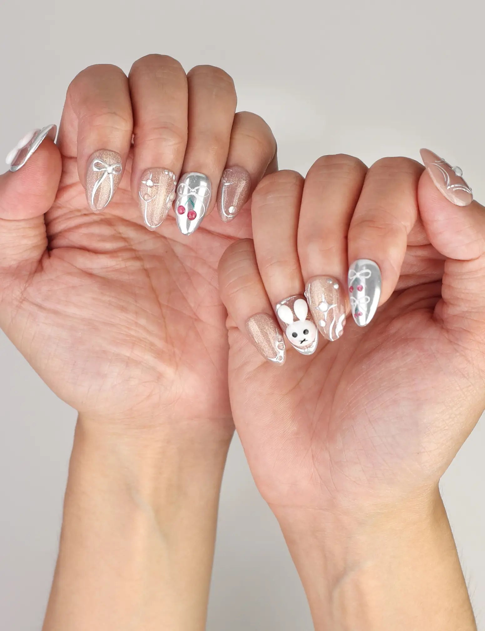 Silver Glitter Bunny