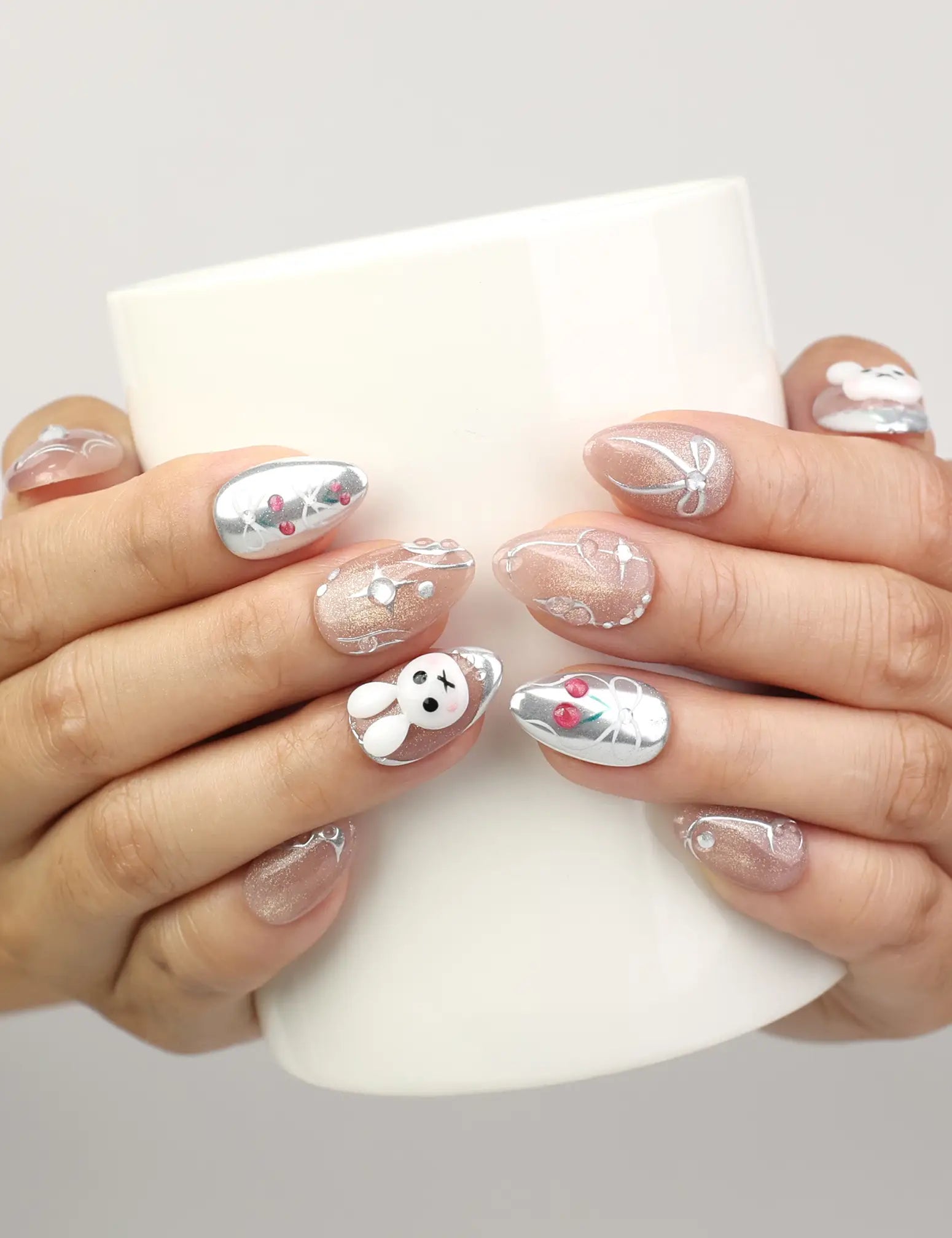 Silver Glitter Bunny