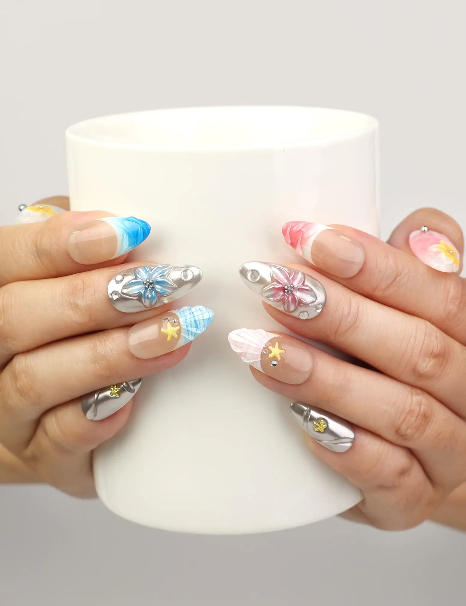 Rainbow Floral Metal Star Dream