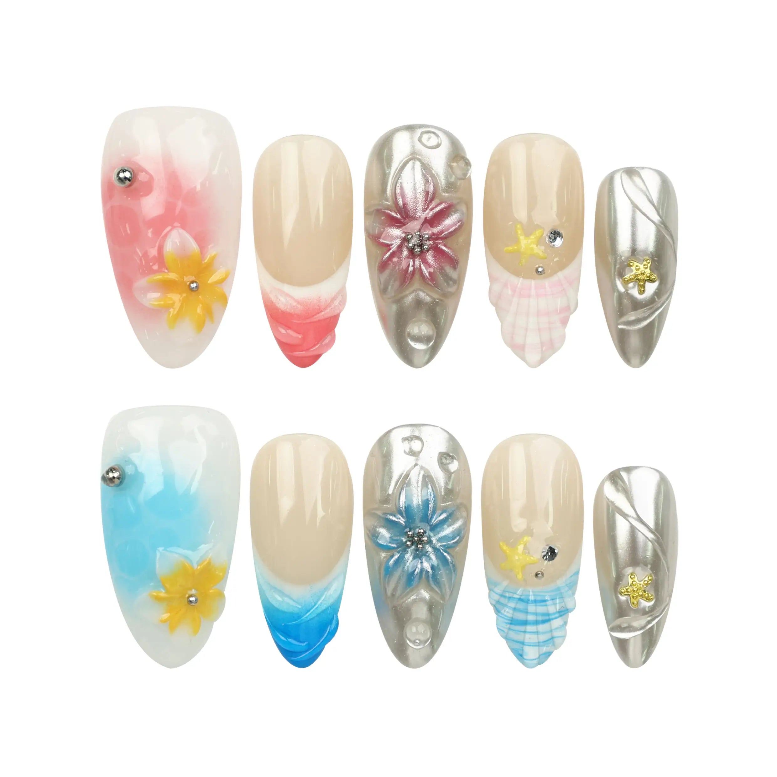 Rainbow Floral Metal Star Dream
