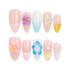 Blossom Gradient 3D summer press on nails Singapore handmade set on white background