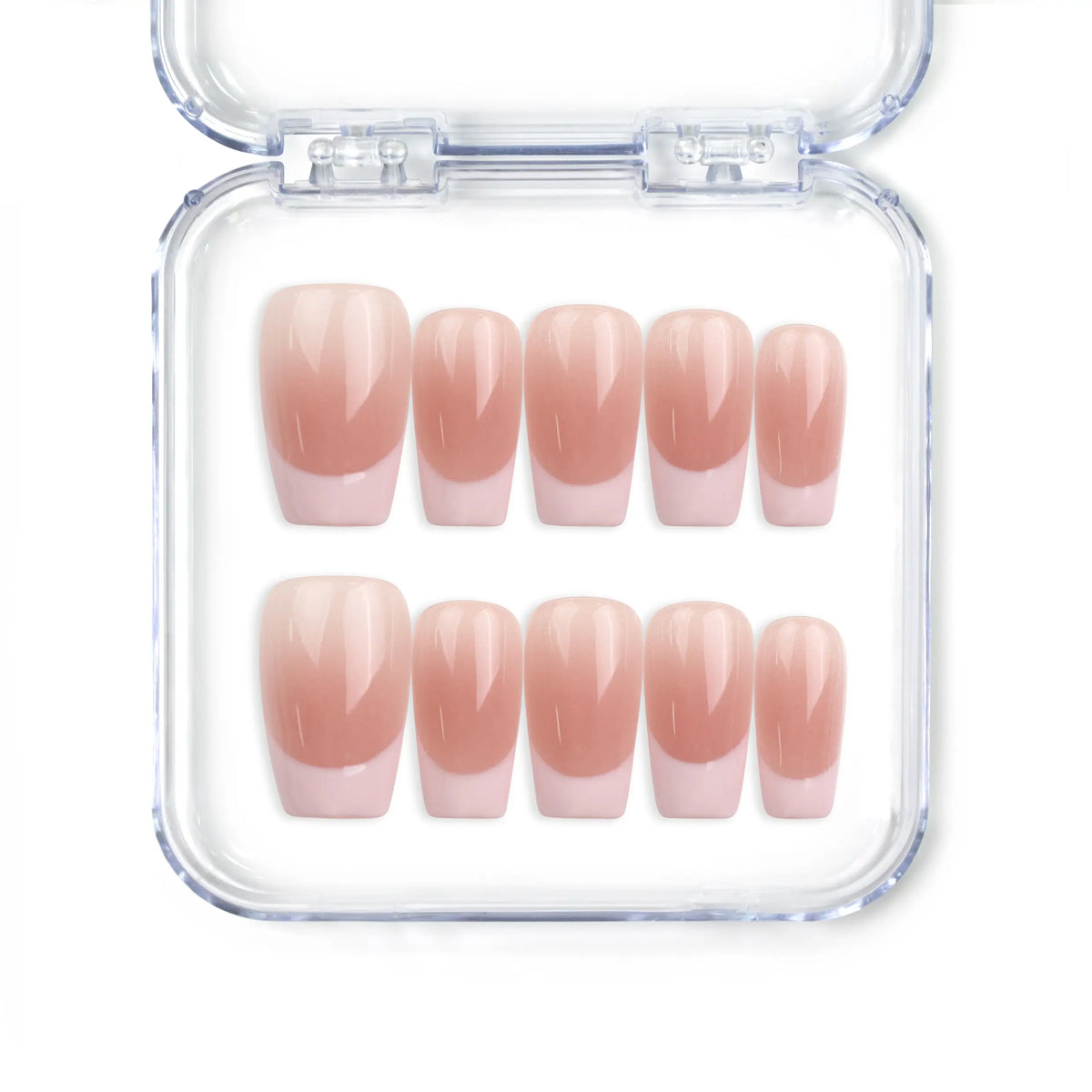 Dusky Pink handmade Singapore press on nails with soft muted pink glossy finish, classic simple nails design by naillover