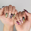 Fashion shoot featuring Glossy Love coquette nails, Naillover Singapore press on nails for a chic and cute look.