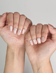 Naillover Crystal Dew Singapore press on nails styled with a magical starry night effect.