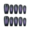 Naillover Lunar Eclipse handmade press on nails set, black to purple ombre gradient on clean white background
