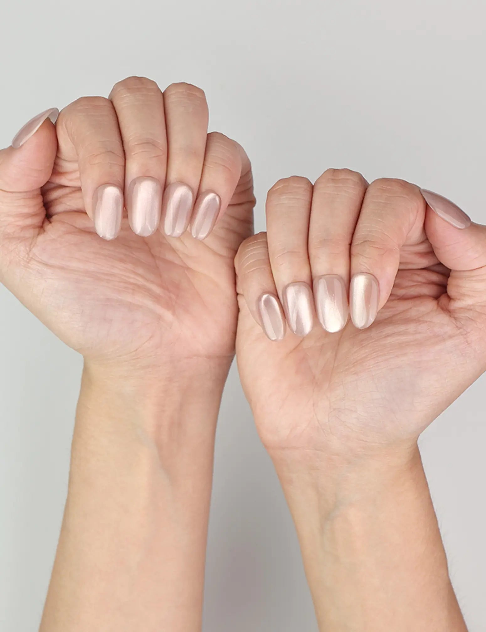 Naillover Tender Shine classic cat eye nails styled on hand for elegant effect