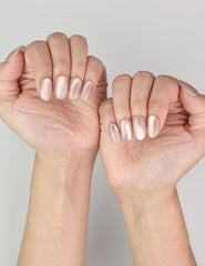 Naillover Tender Shine classic cat eye nails styled on hand for elegant effect