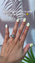 Close-up of Nail Lover’s Crusade Beige press-on nails, featuring a chic beige tone with refined detailing, perfect for a sophisticated and versatile look.